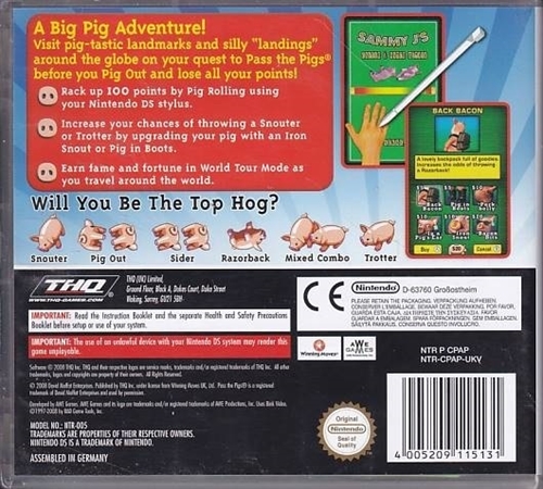 Pass the Pigs Let the Good Swines Roll - Nintendo DS (A Grade) (Genbrug)
